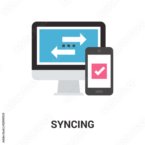 syncing icon concept