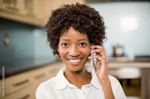 Attractive woman on a phone call