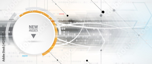 Flow of arrows. Imagination of business or technology process. Vector futuristic  background with great idea