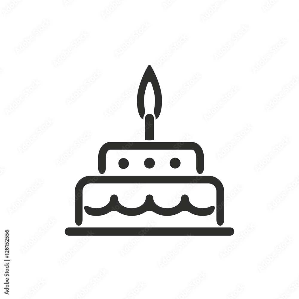 Cake - vector icon.