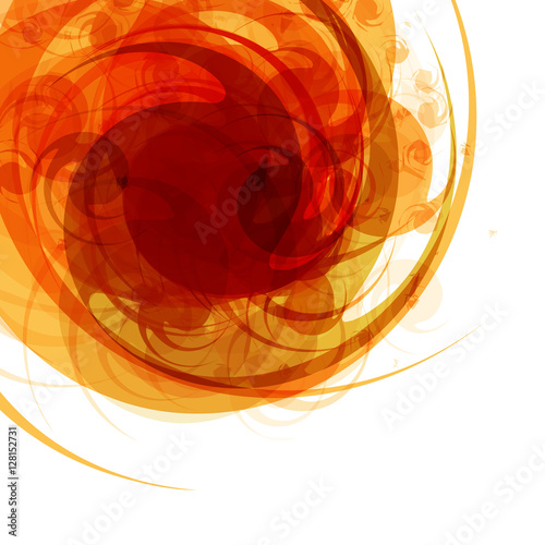 Bright abstract background in the form of a vortex with space for text on white background. Vector