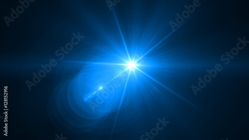 abstract lens flare yellow light over black background