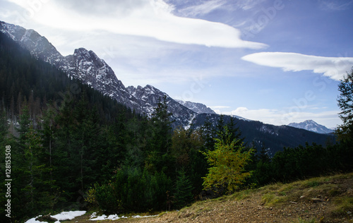 Giewont mountain landscape in Tatry, Poland