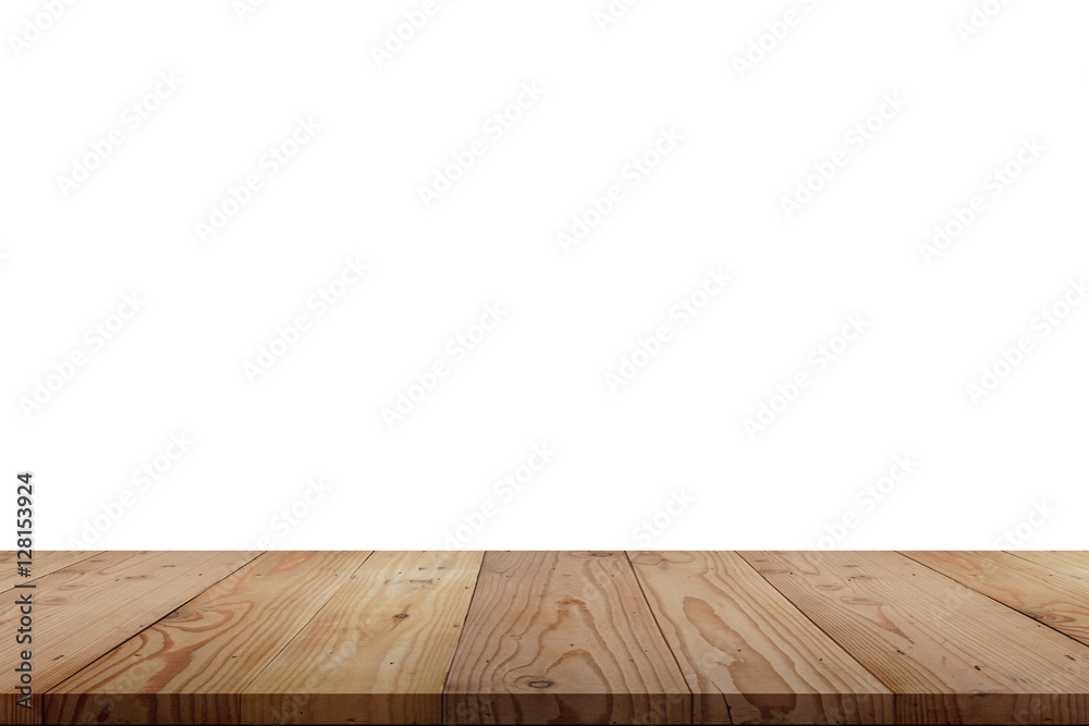 Wood Shelf Table isolated on white background Wood Shelf Table isolated on white background