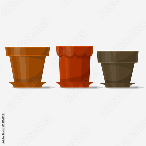 Flower pots. Vector