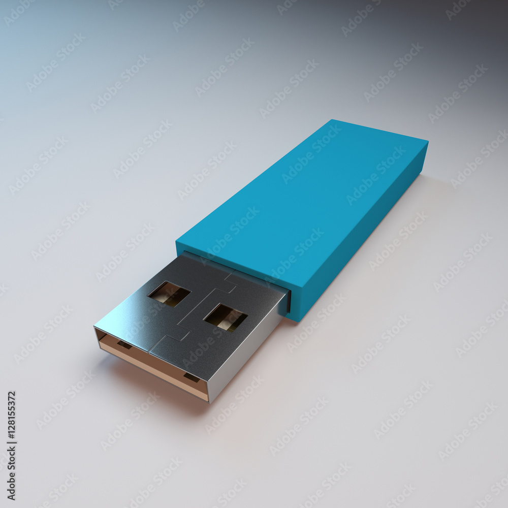 3D rendering illustration usb memory stick mock-up 3D rendering illustration usb memory stick mock-up