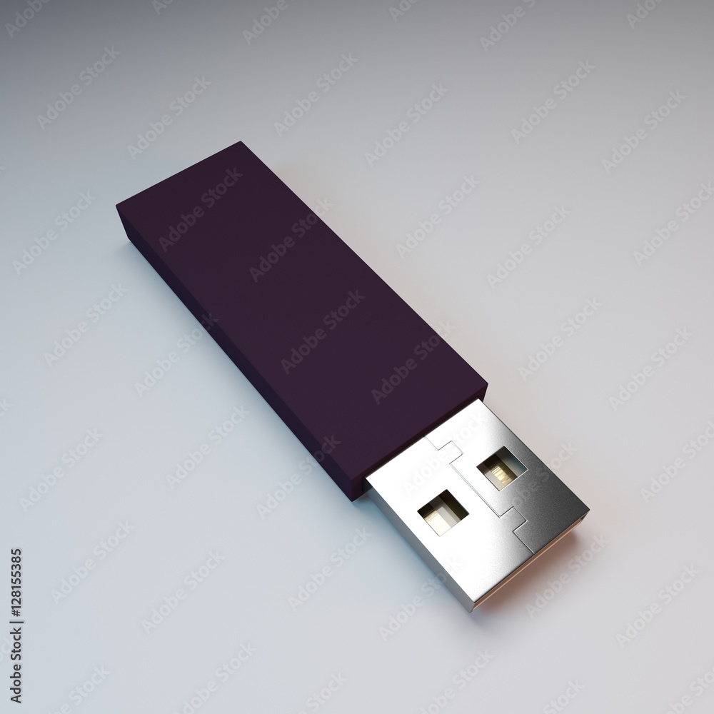 3D rendering illustration usb memory stick mock-up 3D rendering illustration usb memory stick mock-up