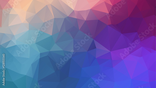 Design polygon multicolor blue and colorful geometric which cons