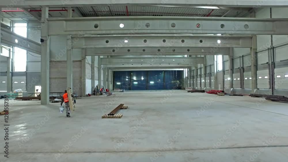 Flying through a construction site
