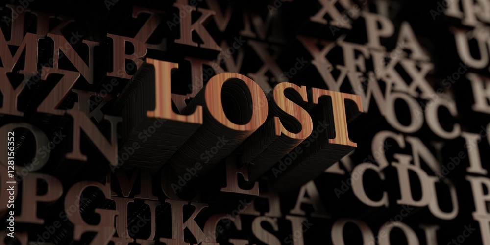 Lost - Wooden 3D rendered letters/message. Can be used for an online banner ad or a print postcard. Lost - Wooden 3D rendered letters/message. Can be used for an online banner ad or a print postcard.