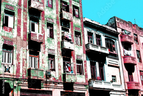 Building Windows Architecture Cuba Havana City photo