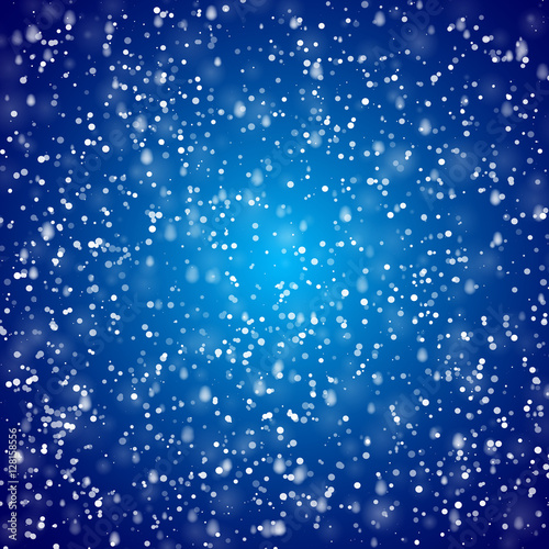 Falling snow sky background. Winter snowed in vector pattern