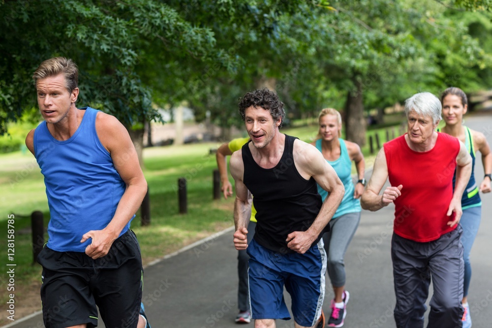 Obraz premium Marathon athletes running