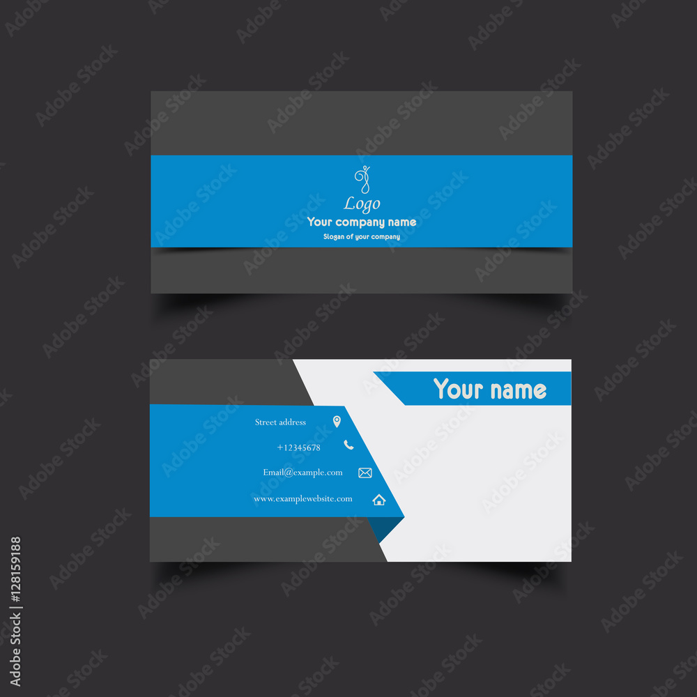 Business Card Template Stock Vector | Adobe Stock