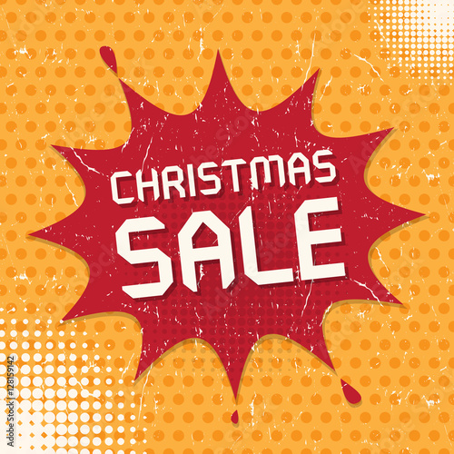 Speech Bubble, business concept with text Christmas Sale