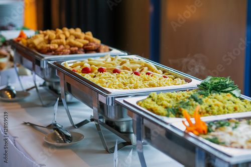 Obraz na płótnie catering hochzeit buffet