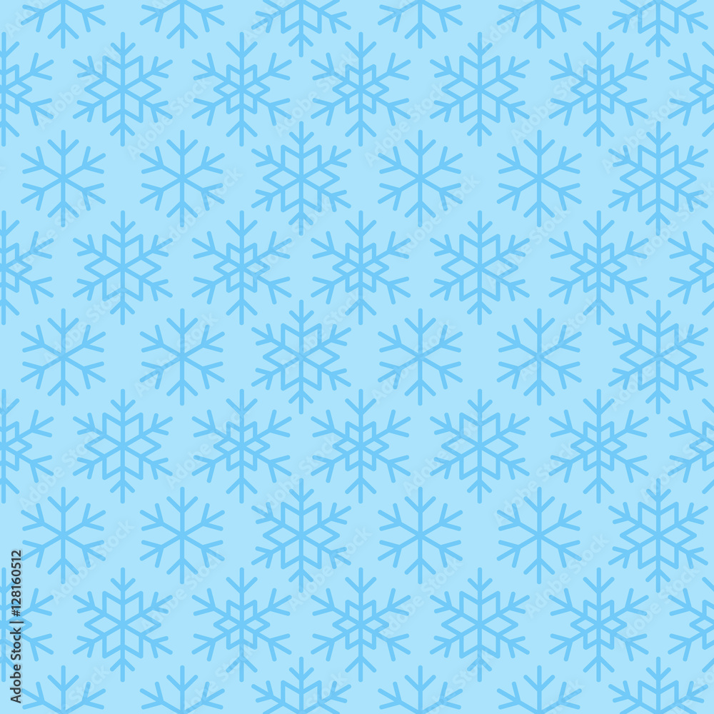 Seamless pattern with snowflake ornate 