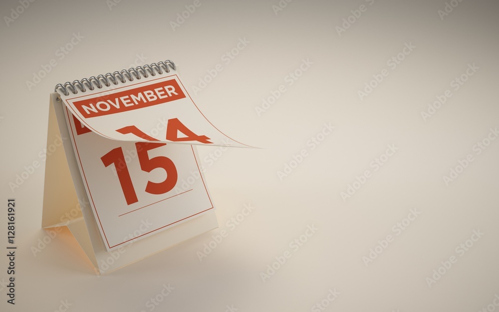3d Rendering calendar illustration day 3d Rendering calendar illustration day