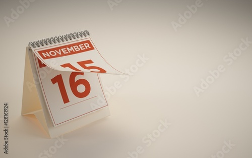 3d Rendering calendar illustration day