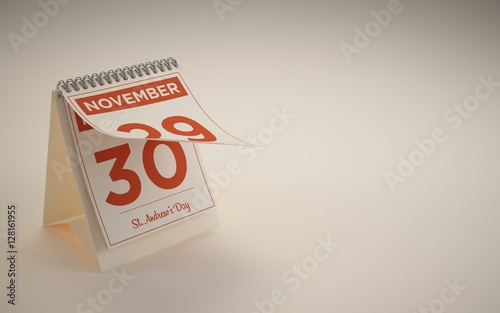 3d Rendering calendar illustration day