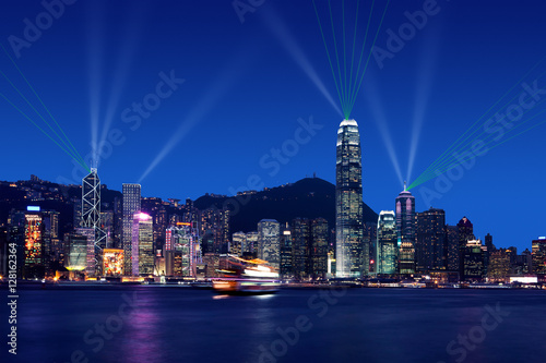 Symphony of lights at Victoria Harbor  Hong kong