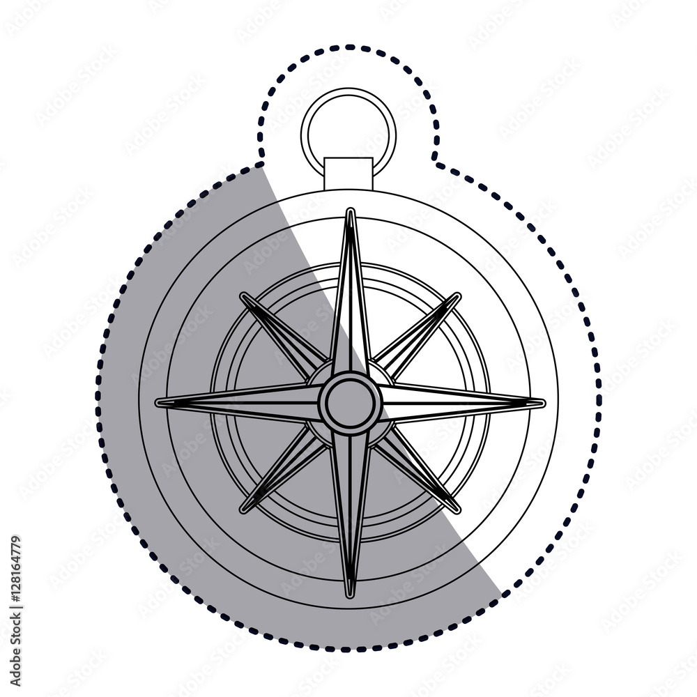 Obraz premium Compass icon. Instrument tool navigation location and object theme. Isolated design. Vector illustration