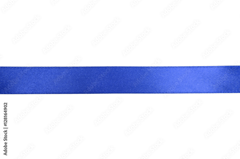 Shiny blue ribbon