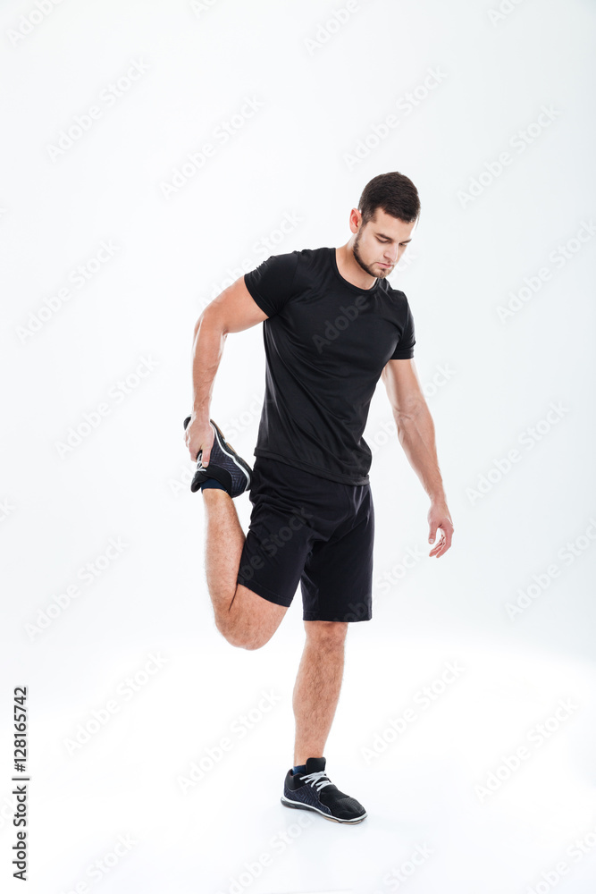 Warming up of fitness man Warming up of fitness man