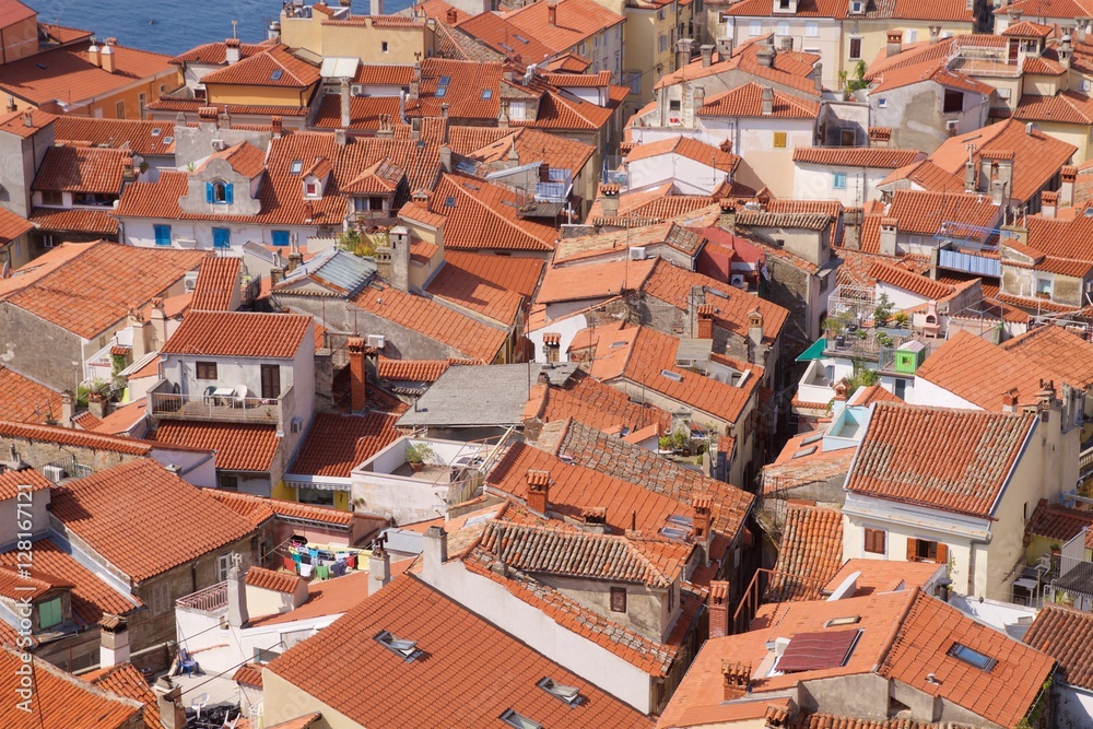Pirano, Croazia veduta delle case citta' vecchia
