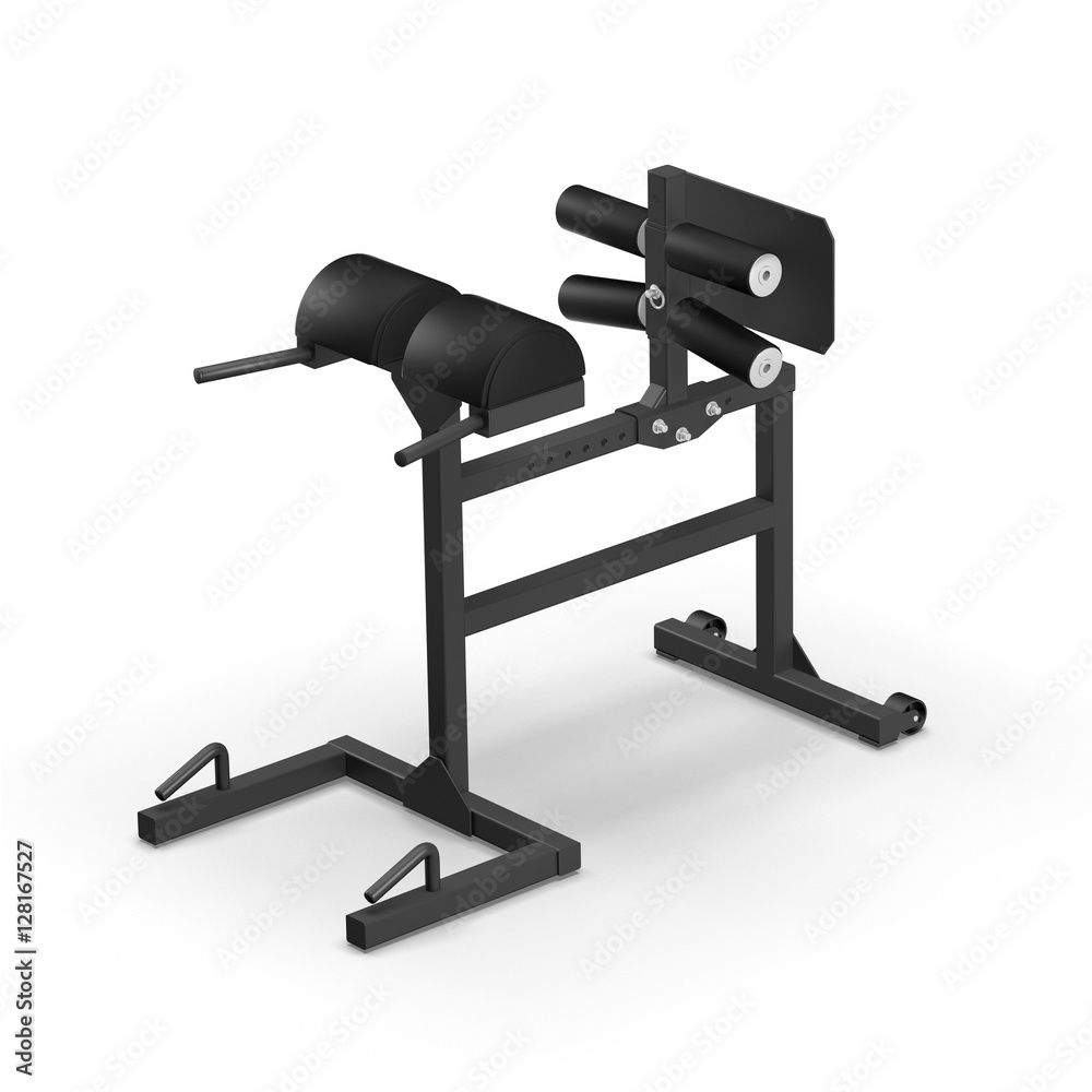 Glute Ham Developer isolated on white background 3D illustration render