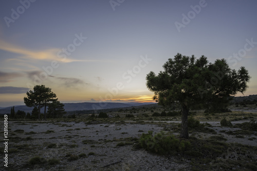 Sunset in Mosqueruela mountains (Teruel, Spain).