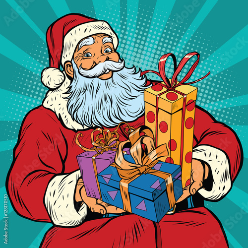Santa Claus with Christmas gifts
