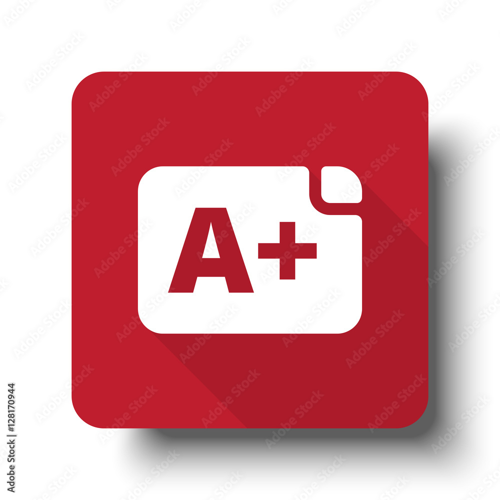 Flat Rating web icon on red button with drop shadow Flat Rating web icon on red button with drop shadow