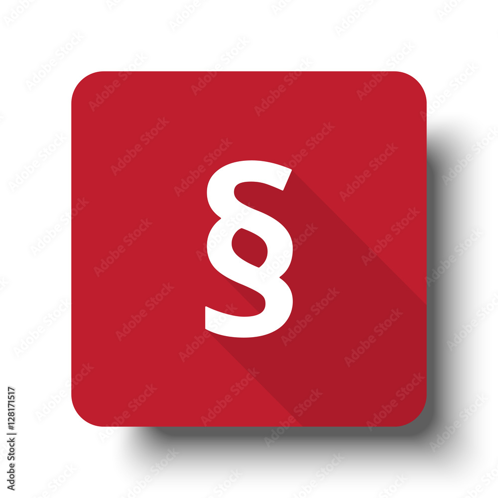 Flat Paragraph web icon on red button with drop shadow Flat Paragraph web icon on red button with drop shadow
