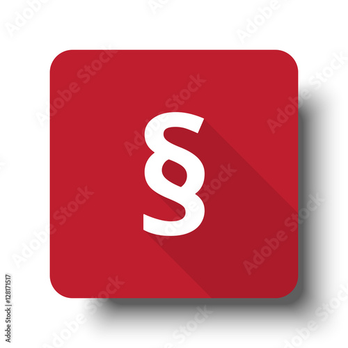 Fototapeta Naklejka Na Ścianę i Meble -  Flat Paragraph web icon on red button with drop shadow