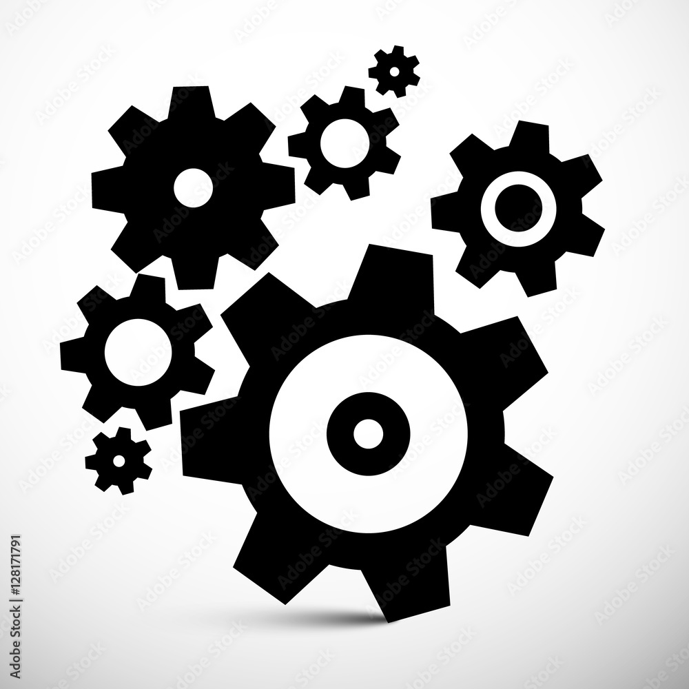 Cogs Icons. Vector Gears Symbols. Cogs Icons. Vector Gears Symbols.