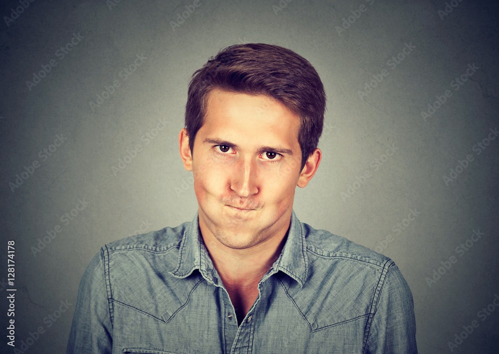 Obraz premium annoyance. Pissed off exasperated angry man