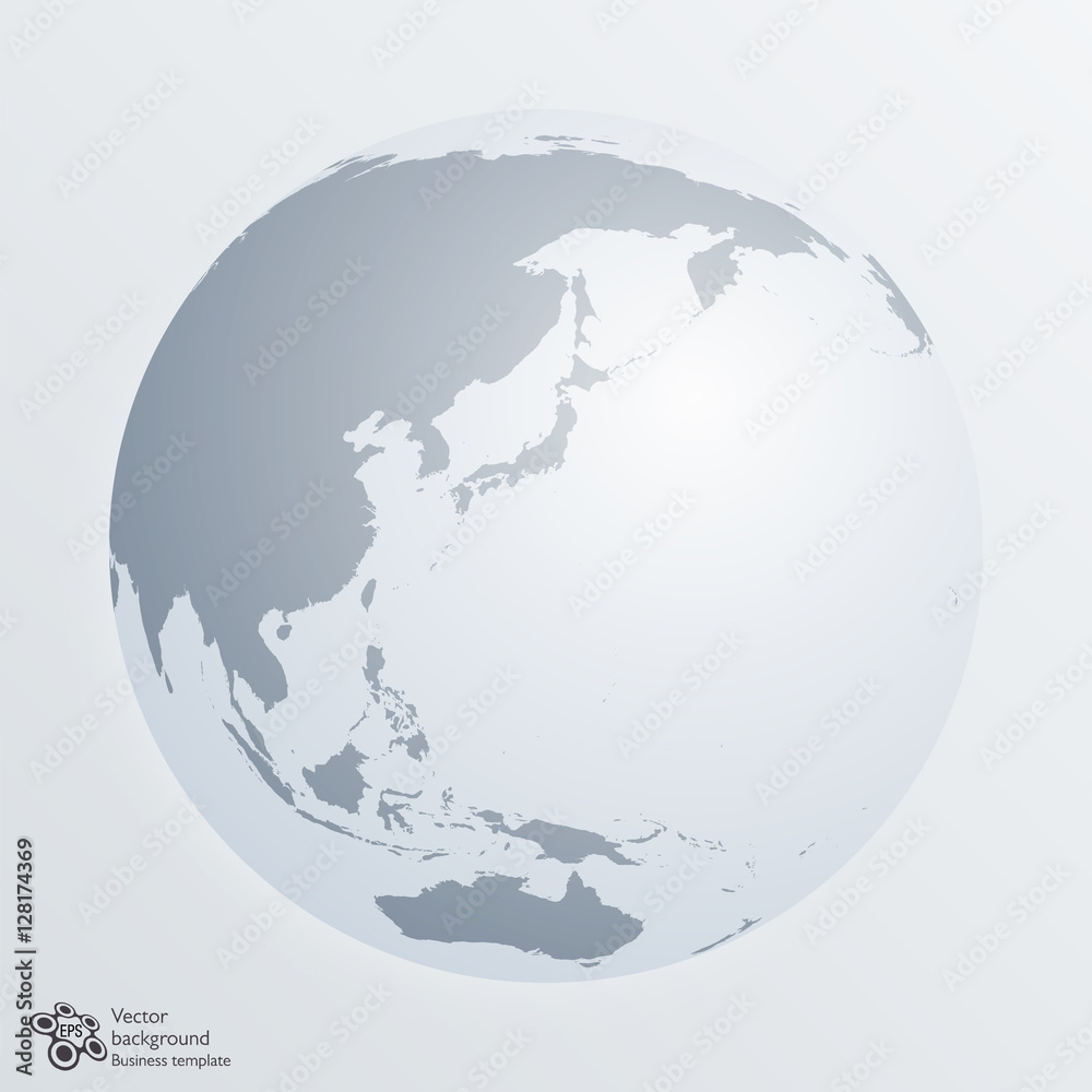 Global Map_Asia, Earth #Vector Graphic