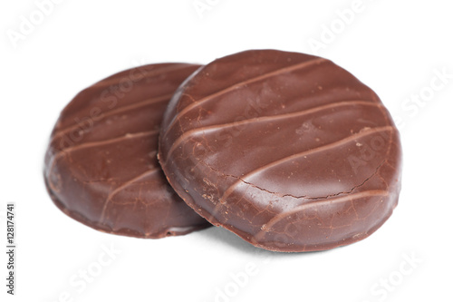 Cookies in chocolate glaze