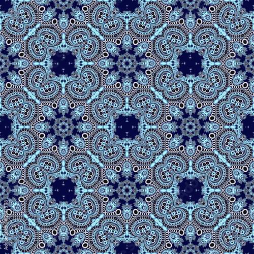 Seamless openwork pattern in the form of snowflakes or lace napk photo