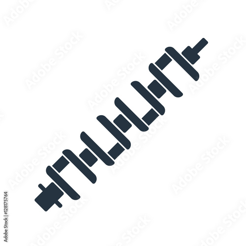 crankshaft isolated icon on white background, auto service, repa