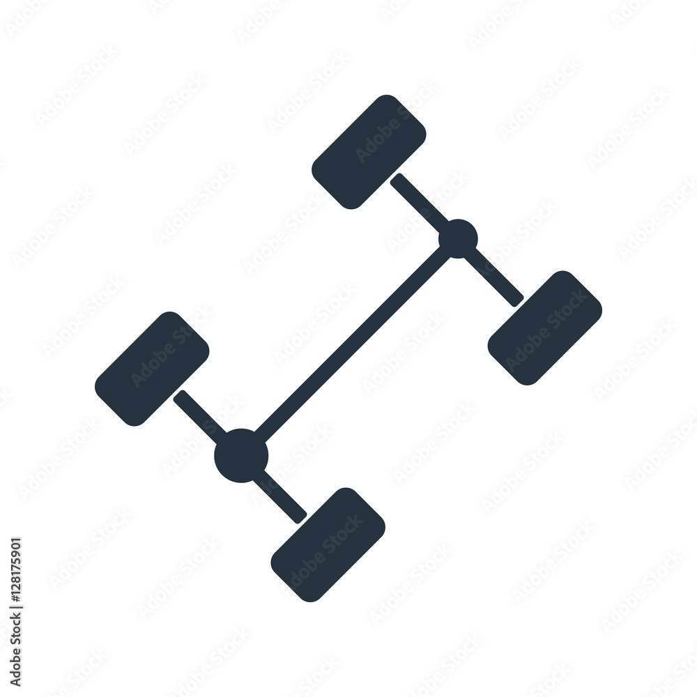 top chassis, isolated icon on white background, auto service, re top chassis, isolated icon on white background, auto service, re