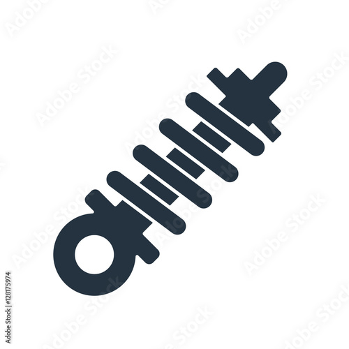 car suspension isolated icon on white background, auto service,