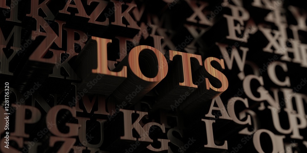 Lots - Wooden 3D rendered letters/message. Can be used for an online banner ad or a print postcard. Lots - Wooden 3D rendered letters/message. Can be used for an online banner ad or a print postcard.