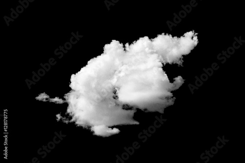 White cloud on black
