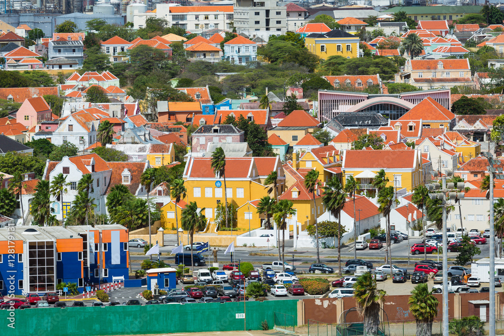 Typical residences and homes in Curacao