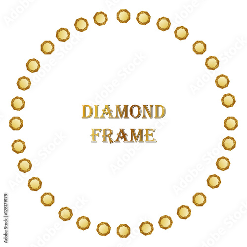 Diamonds round frame photo