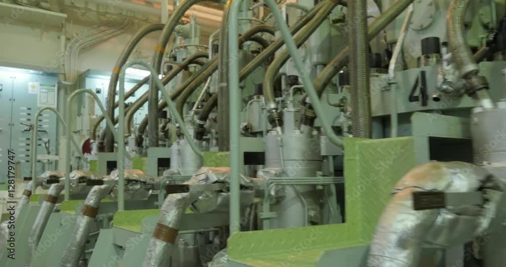 Main engine of ship. Two stroke cross head diesel. Main engine of ship. Two stroke cross head diesel.
