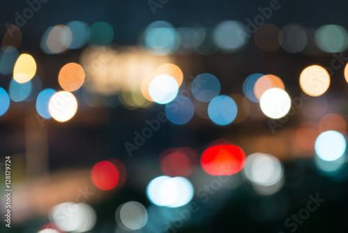 Abstract, traffic light, tail lamp, bokeh, blur in random location © Anan