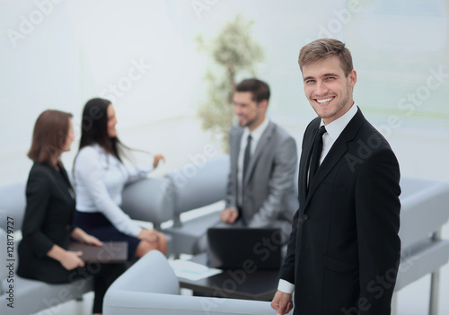 Businesspeople  Having Meeting In Office